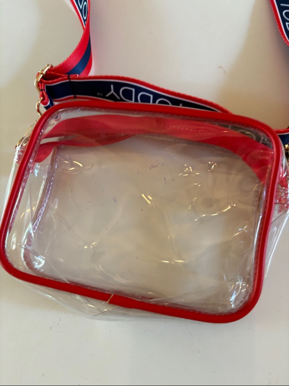 Ole Miss Rebels Women's Hailey Clear Purse with Logo Strap - Picture 3 of 6